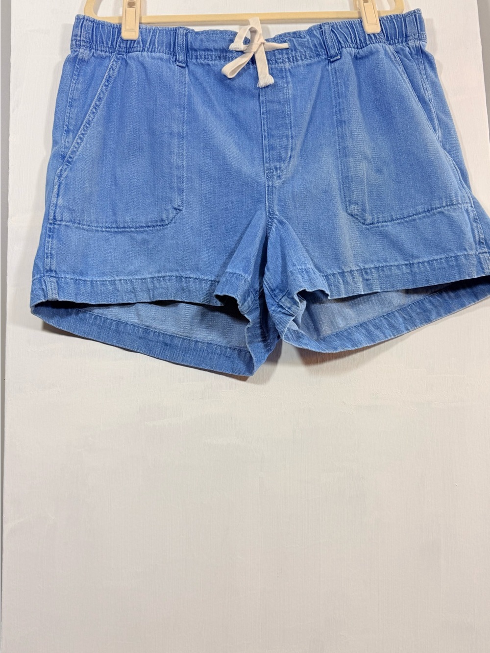GAP Light Blue Drawstring Denim Shorts - Picture 11 of 14